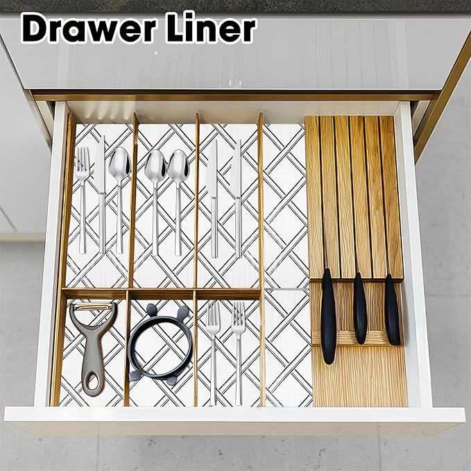 Drawer and Shelf Liners for Kitchen Cabinets Non-Adhesive Cabinet Liners Strong - Image 7
