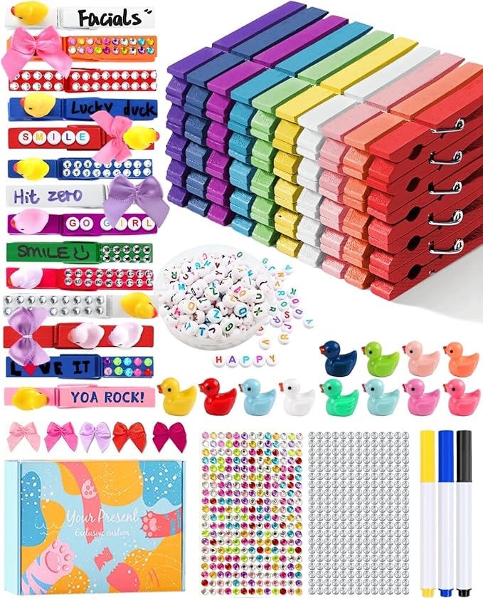 SF SOONEAT Cheer Pins for Backpack Cheer Stuff Kit 70 Colored Clothes Pins by SFSOONEAT