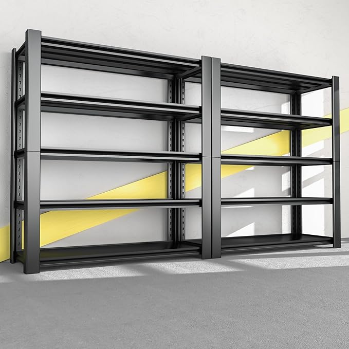 5-Tier Garage Shelving Heavy Duty, 3000 LBS Capacity Metal Storage Rack 76" H x by Nexvrtau