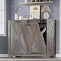 Tilt Out Trash Can Cabinet for 2 Bins, Hidden Recycle Garbage Bin Enclosure by BORNOON