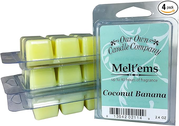 Our Own Candle Company Premium Wax Melt, Coconut Banana, 6 Cubes, 2.4 oz by OurOwnCandleCompanycandles