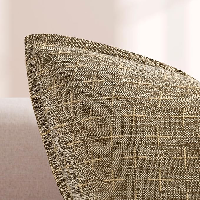 ZWJD Pillow Covers 24x24 Set of 2 Soft Polyester Textured Pillow Covers - Image 2