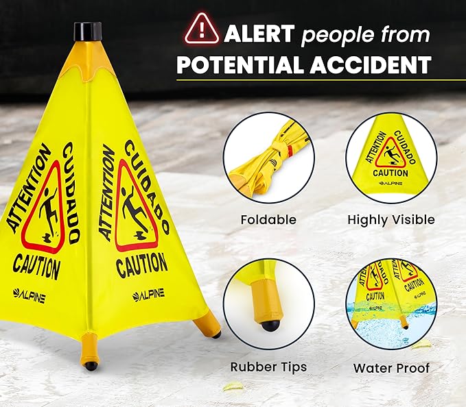 Alpine Caution Wet Floor Sign 3 Pack - Image 2