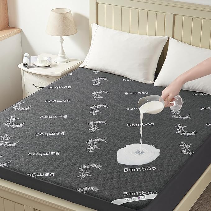 BEDLORE California King Size Mattress Protector Waterproof, Mattress Pad Fitted by Bedlore