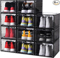 8 Pack Shoe Boxes Clear Plastic Stackable, Drop Front Shoe Storage Organizer by YukuiLLc