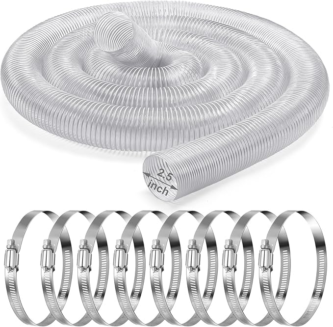 2.5 inches 30 ft PVC Dust Collection Hose by Yaocom