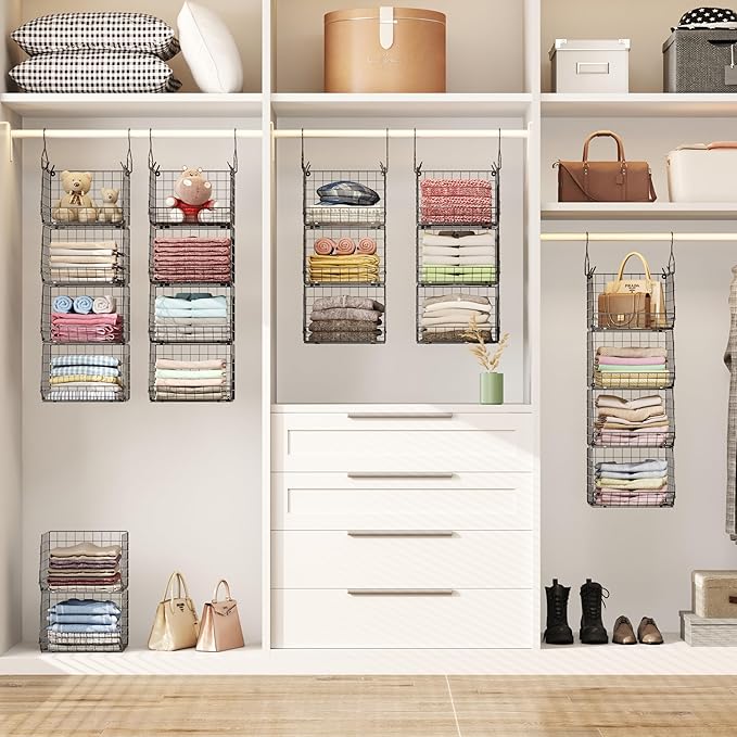4 Tier Closet Hanging Organizer, Closet Organizers and Storage - Image 4