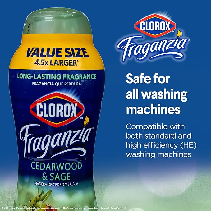 Clorox Fraganzia Laundry Scent Booster Crystals in Cedarwood & Sage Scent - Image 4