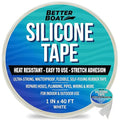 White Heavy Duty Silicone Tape, Self-Fusing Rubber Hose and Plumbing Water Pipe by BetterBoat