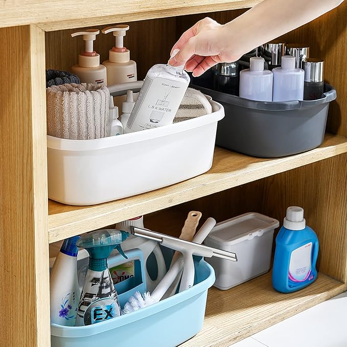 2-Pack Multi-Purpose Plastic Cleaning Caddy - Image 9