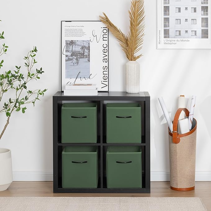 StorageWorks Green Storage Cubes, 11 Inch Cube Storage Bins - Image 4