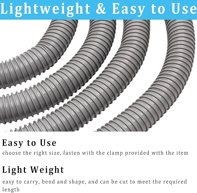 Dust Collection Hose 2.5 in × 5 ft Heavy Duty Flexible PVC Reinforced Thicken - Image 4