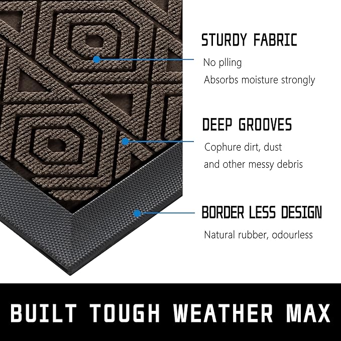Yimobra Door Mat, Outdoor Indoor Entrance Welcome Mat, Heavy Entry Front Door - Image 4