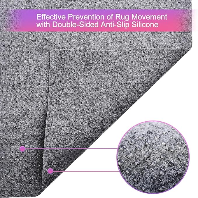 Ultra Strong Anti-Slip Thin Rug Felt Pad 5 x 8 Feet - Image 2