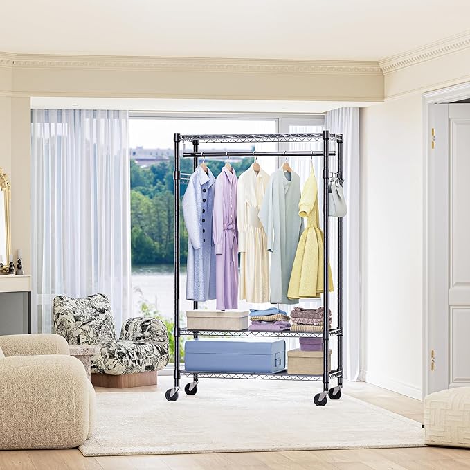 IZEUK Heavy Duty Rolling Garment Rack - Image 5