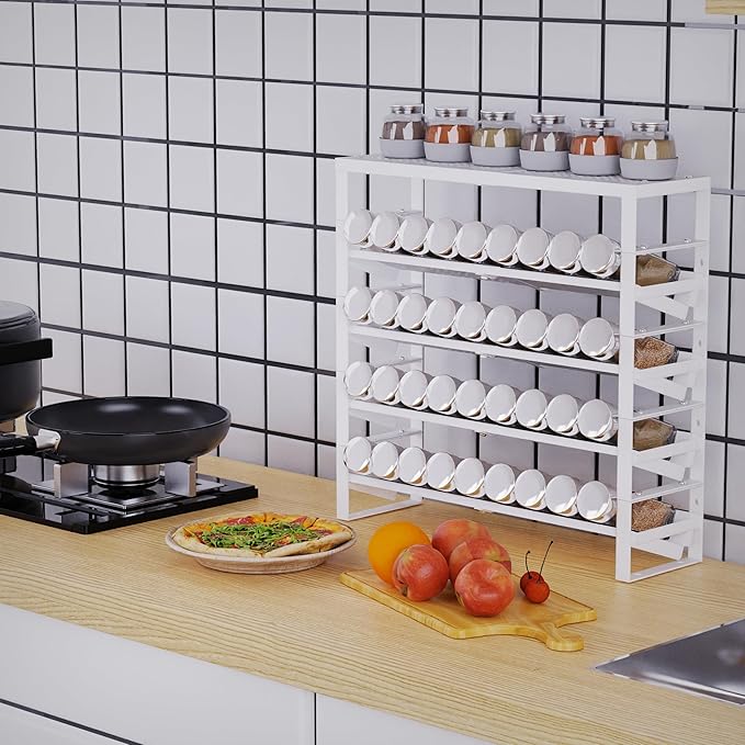 Expandable, Adjustable Spice Rack kitchen Organizer, Metal Pantry Storage - Image 4