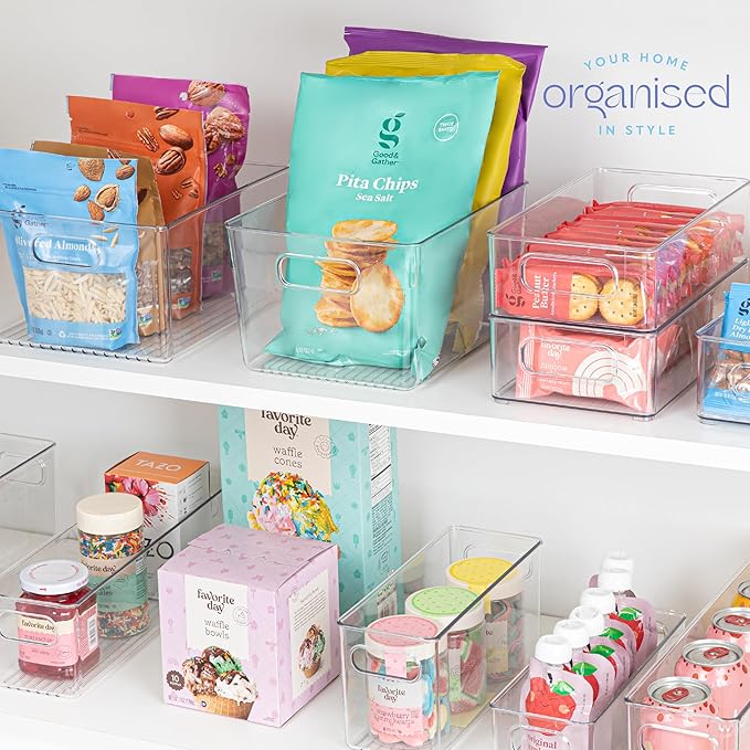 Plastic Food Storage 2 Pack Clear Container Bin - Image 7