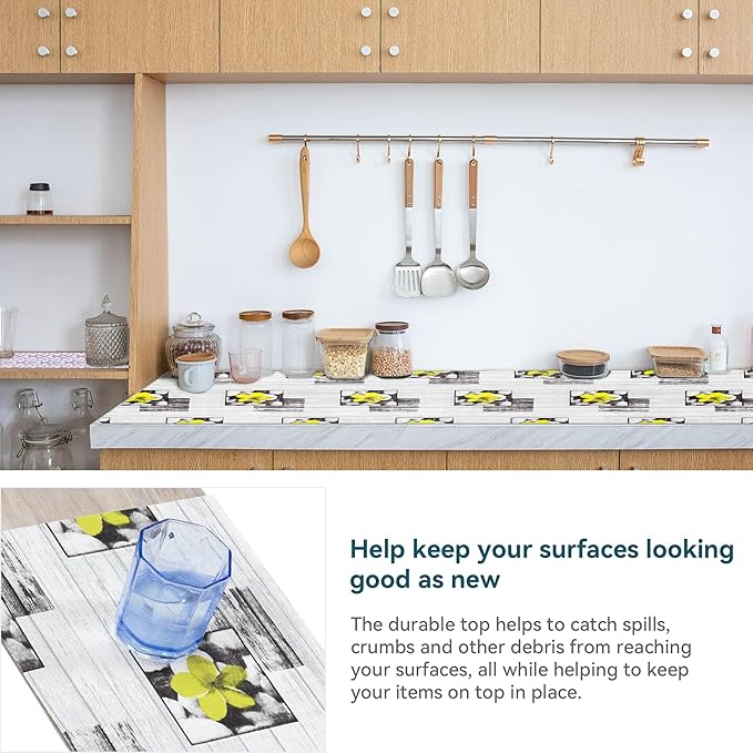 Shelf Liner 18" W x 384" L Long Non Adhesive Kitchen Drawer Liner, Waterproof - Image 4
