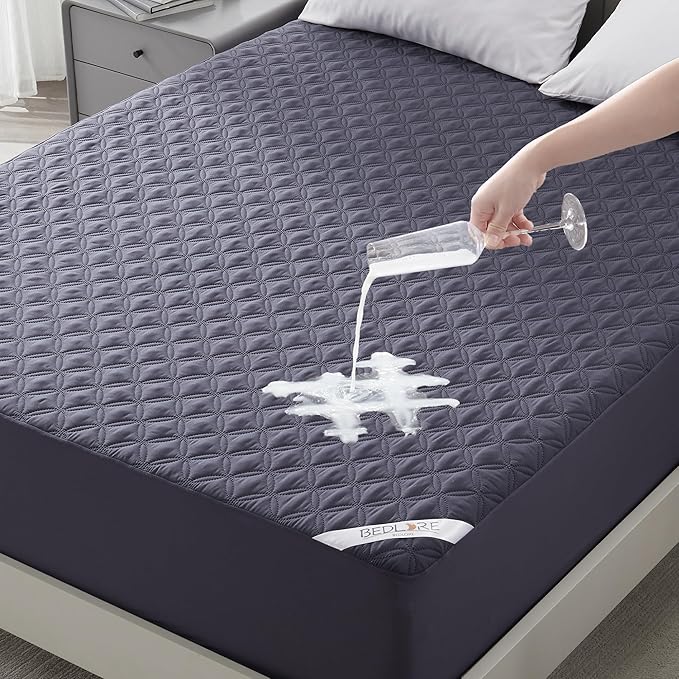 BEDLORE Waterproof Mattress Protector, Cal King Size Noiseless Mattress Pad by Bedlore