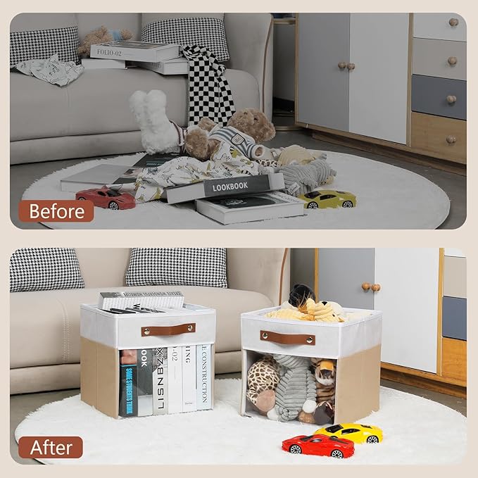 HNZIGE 11 Inch Foldable Fabric Storage Cubes - Image 4