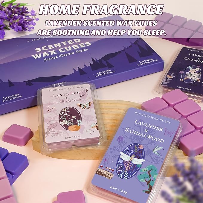 SCENTORINI Wax Melts, Wax Cubes Strong Scent, Long Lasting Lavender Scented - Image 9