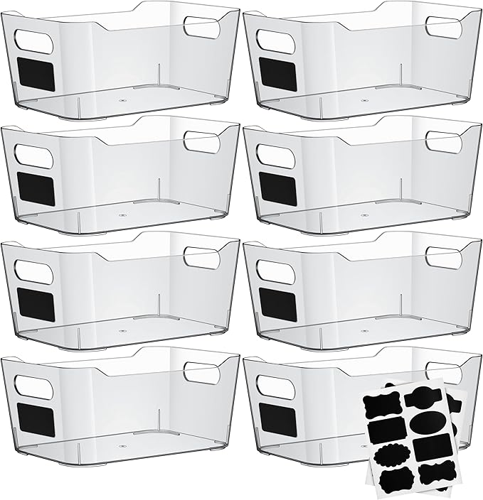Clear Plastic Storage Bins by ShelfShaper