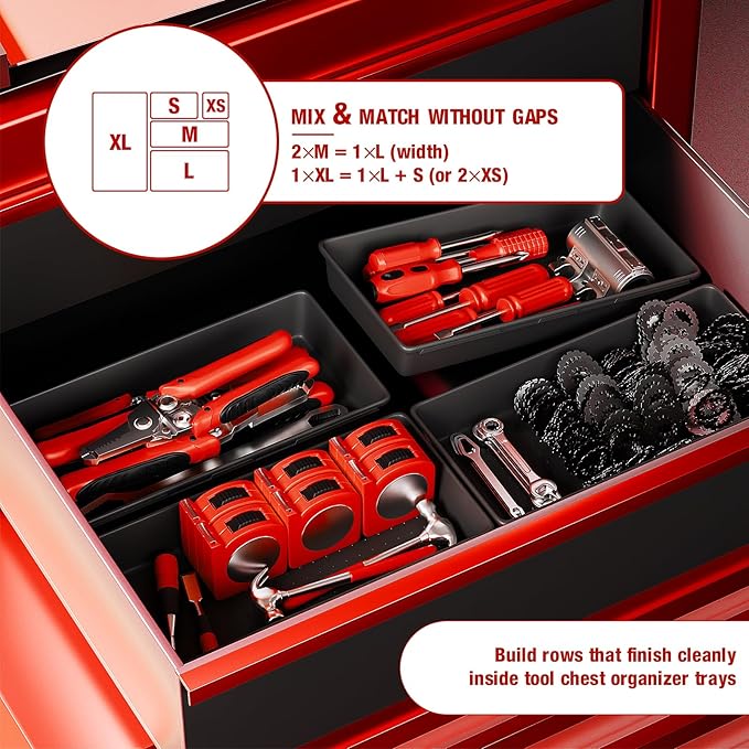 【48PCS & 5 Sizes】Tool Box Organizer Tray, Toolbox Drawer Organizer - Image 4