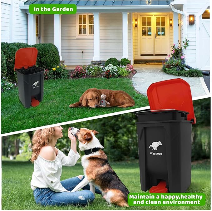 Dog Poop Trash Can Outside, 20L/5Gallon Dog Waste Trash Can - Image 5