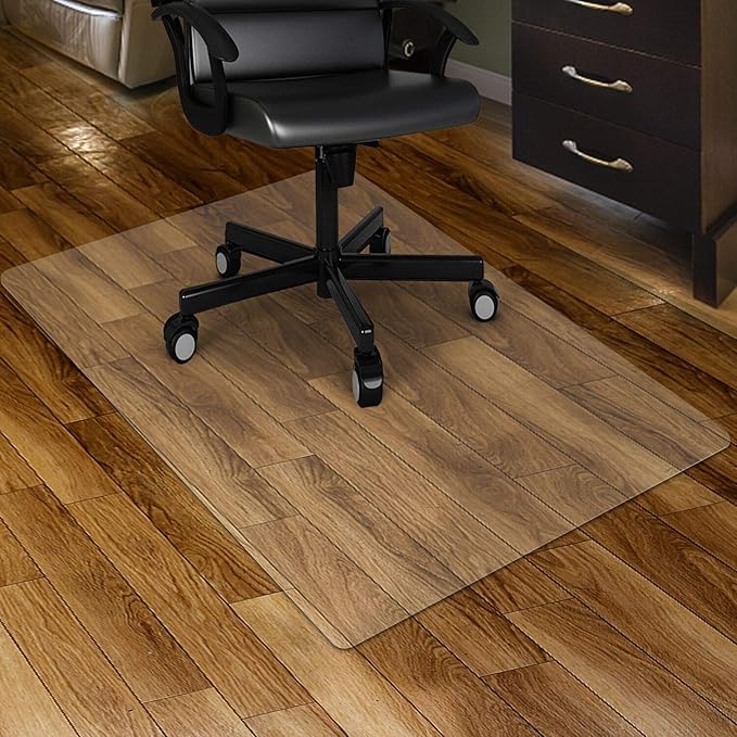 Kuyal Clear Chair mat for Hardwood Floor 44 x 58 inches Transparent Floor Mats by Kuyal
