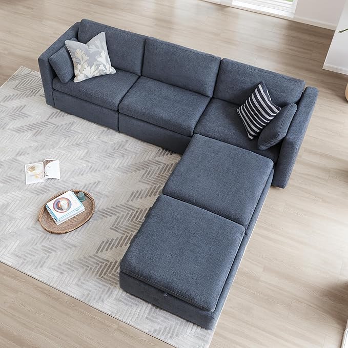 CHITA Oversized Modular Cloud Sectional Sofa Set, FSC Certified U Shaped Couch - Image 3