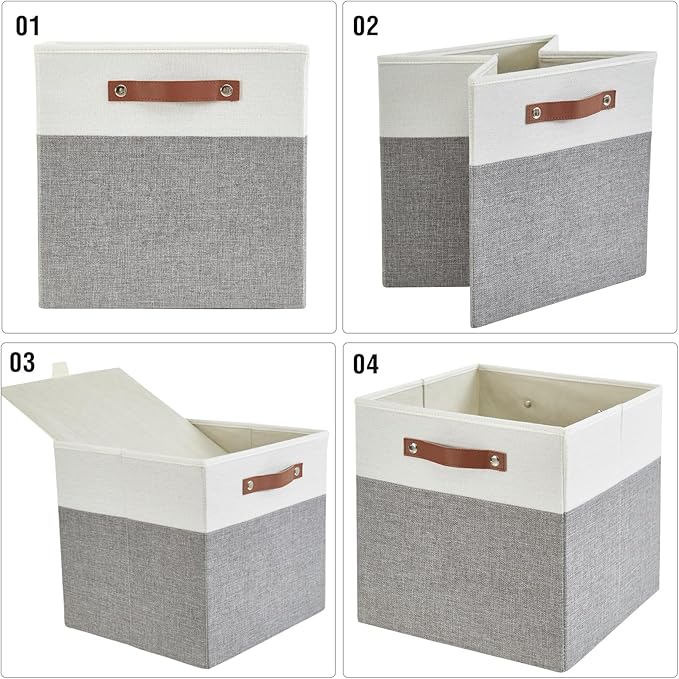 Collapsible Fabric Storage Cube Bins - Image 7