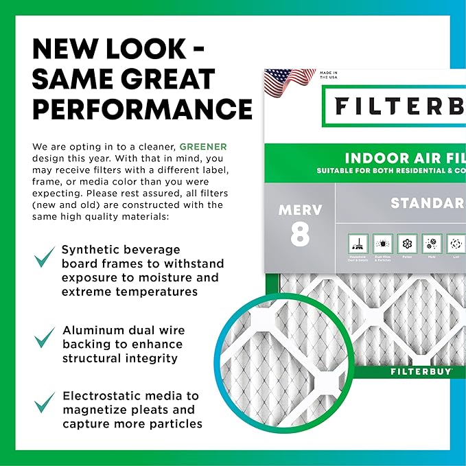 Filterbuy 18x24x4 Air Filter MERV 8 Dust Defense Replacement, Electrostatic - Image 3