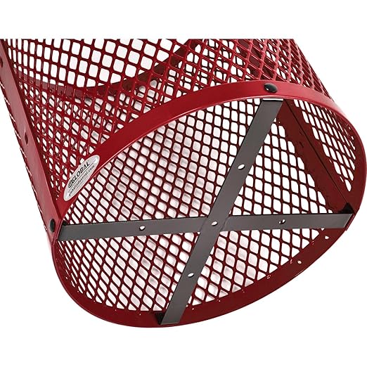 Global Industrial Outdoor Diamond Steel Trash Can - Image 5