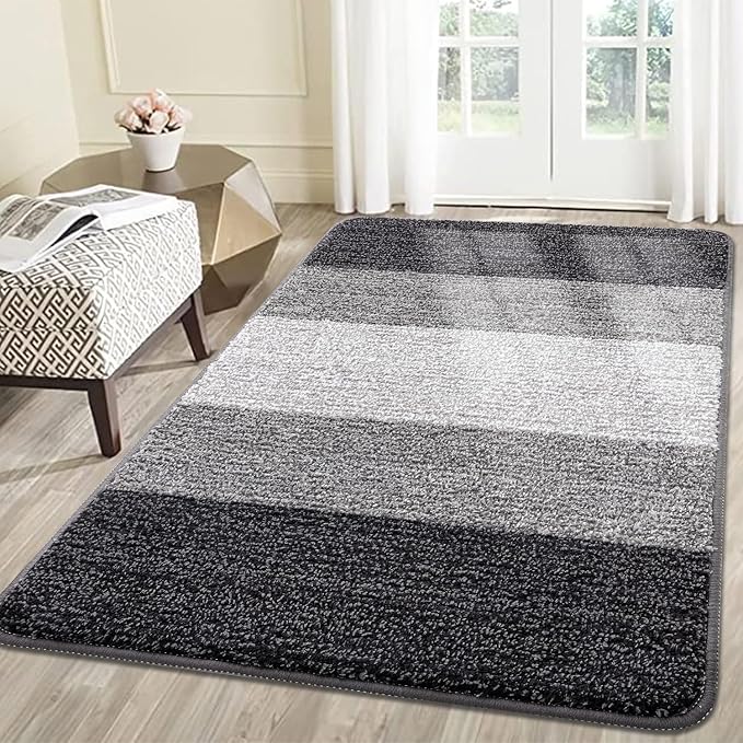Kitinjoy Indoor Outdoor Door Mat, 59x36 Non-Slip Absorbent Dirt Trapper by Kitinjoy