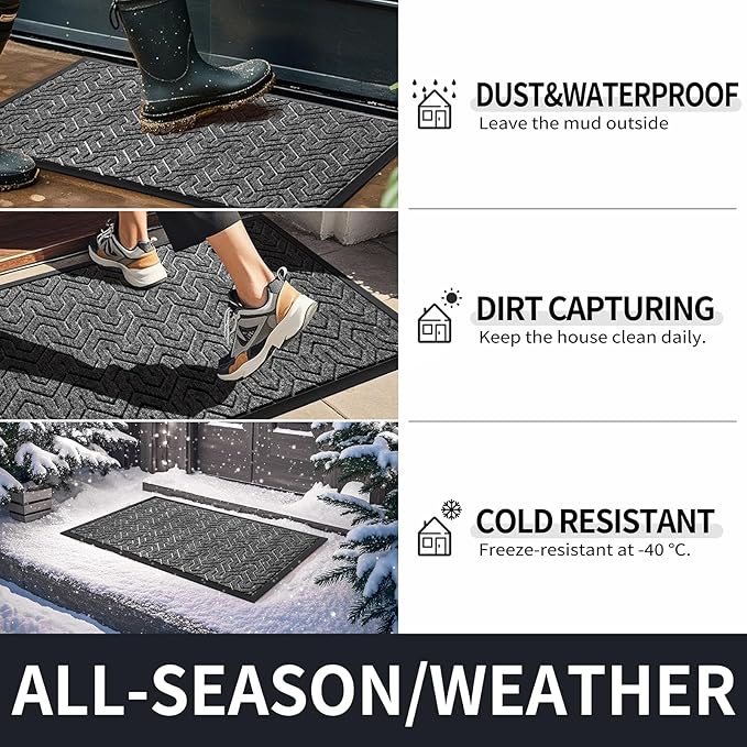 Yimobra Large Door Mat Outside Entrance 36x24, Waterproof Heavy Duty Outdoor - Image 5