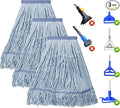 KeFanta 3 Pack Heavy Duty Commercial Mop Head Replacement, Looped End String by KeFanta