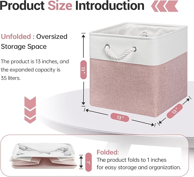 13x13 Inch Cube Storage Bins - Image 3