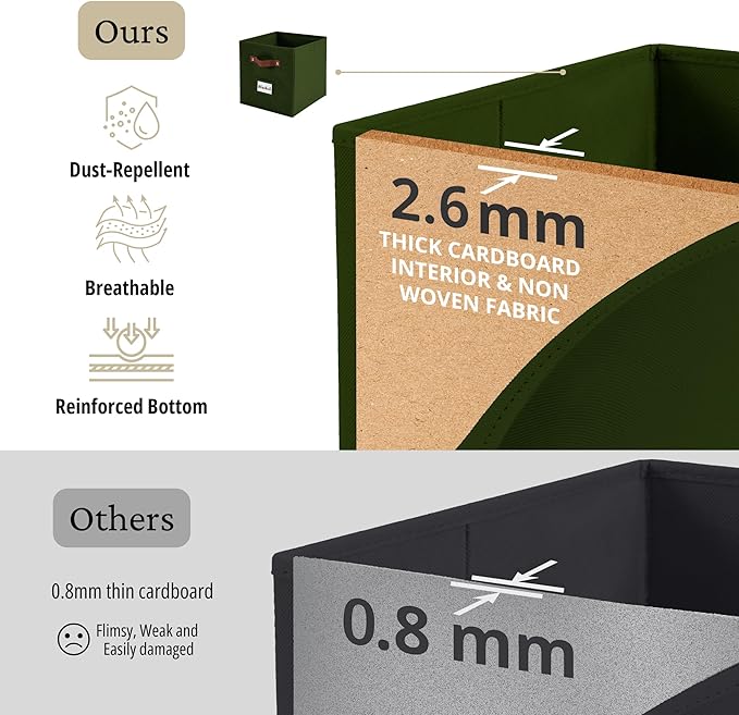 DECOMOMO Storage Cubes, Fabric Organizer Bins - Image 4