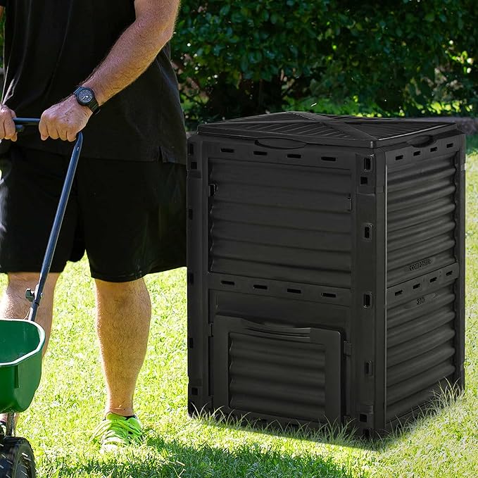 Outsunny Garden Compost Bin 80 Gallon Outdoor Large Capacity Composter Fast - Image 9
