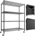 REIBII 4-Tier Storage Shelves Wire Shelving Unit by REIBII