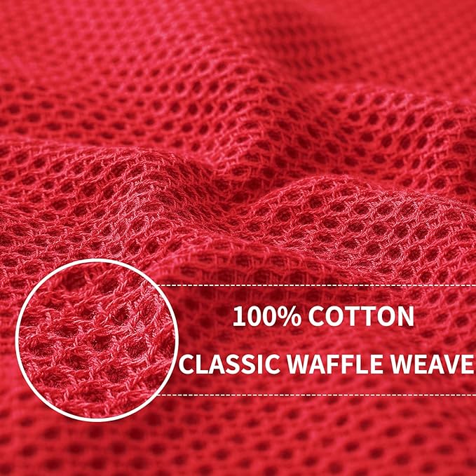 Homaxy 100% Cotton Waffle Weave Kitchen Dish Cloths, Ultra Soft Absorbent Quick - Image 2