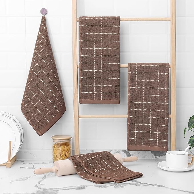 Homaxy 100% Cotton Terry Kitchen Dish Cloths, Ultra Soft and Absorbent Dish - Image 6