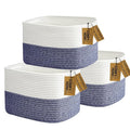 COMFY-HOMI 3 Pack Medium Cotton Rope Basket by COMFY-HOMI
