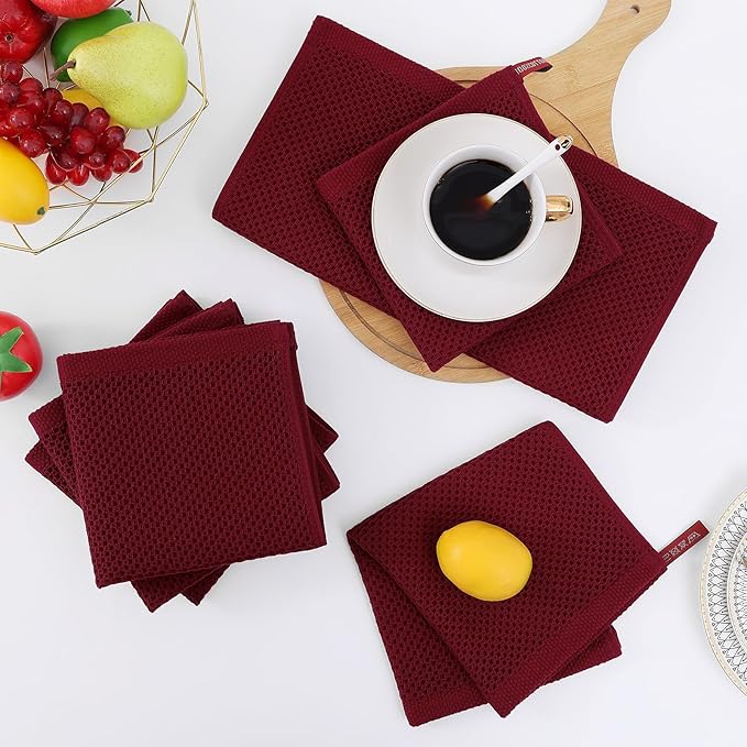 Homaxy 100% Cotton Waffle Weave Kitchen Dish Cloths, Ultra Soft Absorbent Quick - Image 7