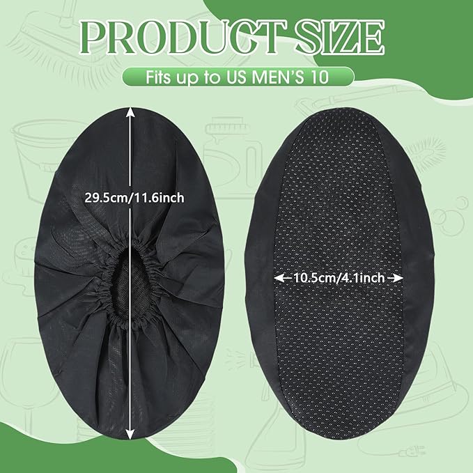Frienda 8 Pairs Non Slip Reusable Shoe Covers Waterproof Boot Covers - Image 2