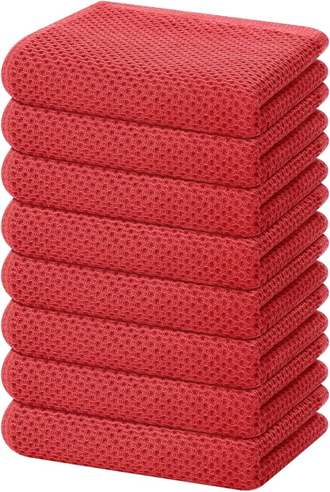 Homaxy 100% Cotton Waffle Weave Kitchen Dish Towels, Ultra Soft Absorbent Quick by Homaxy