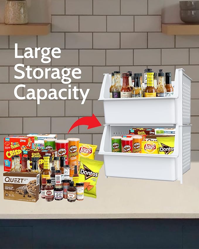TidyFriend Plastic Stackable Storage Bins - Image 2