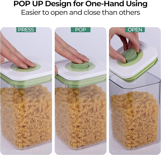 linoroso Set of 4 Pop Airtight Food Storage Containers - Image 4