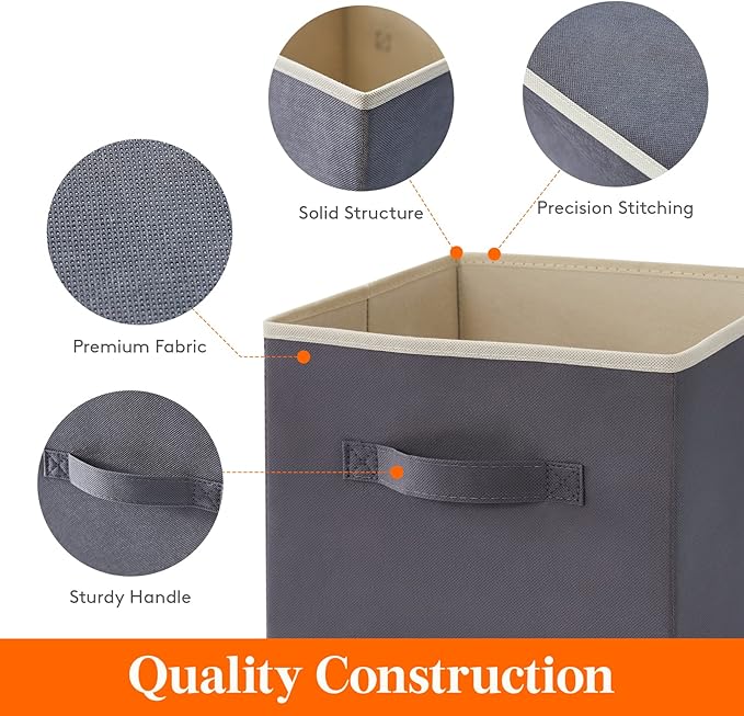 Lifewit 11 Inch Cube Storage Bins, Storage Cubes Foldable Medium Decorative - Image 3
