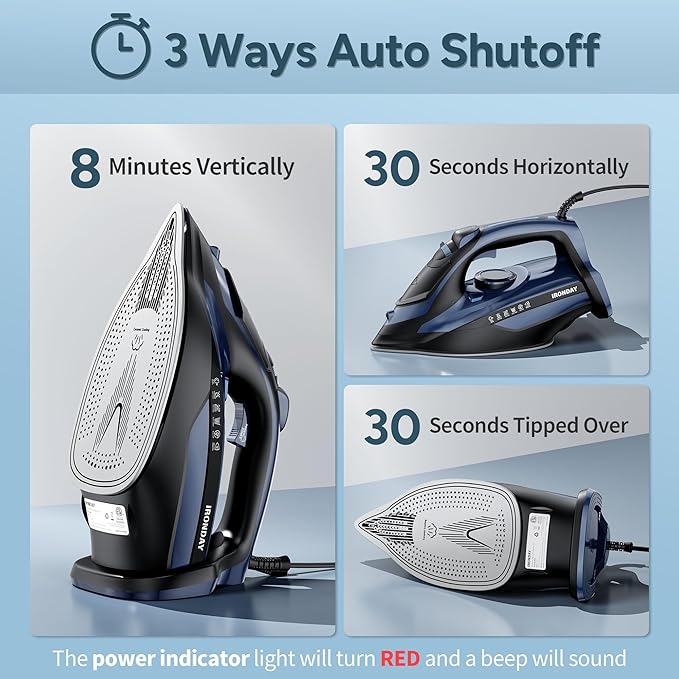 Steam Iron for Clothes Fast Heating, 1700W Iron Precision - Image 5